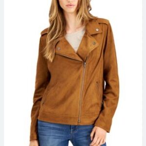 Old Navy Women's Brown Leather Jacket Size SP - flaw